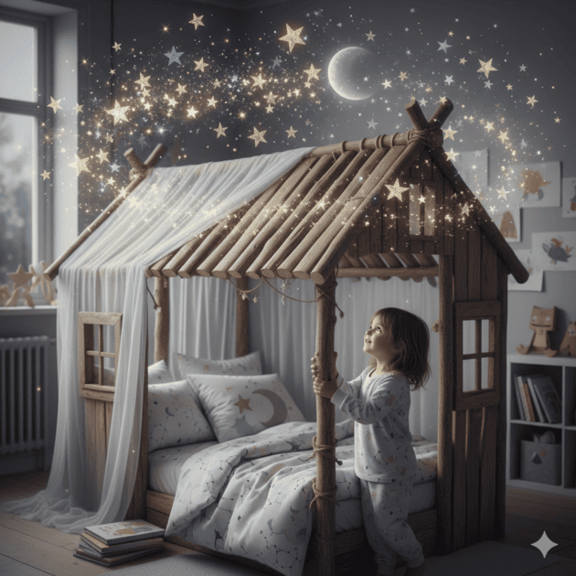 Implémenter un rêve éveillé, un cocon à la maison : un lit cabane fille
